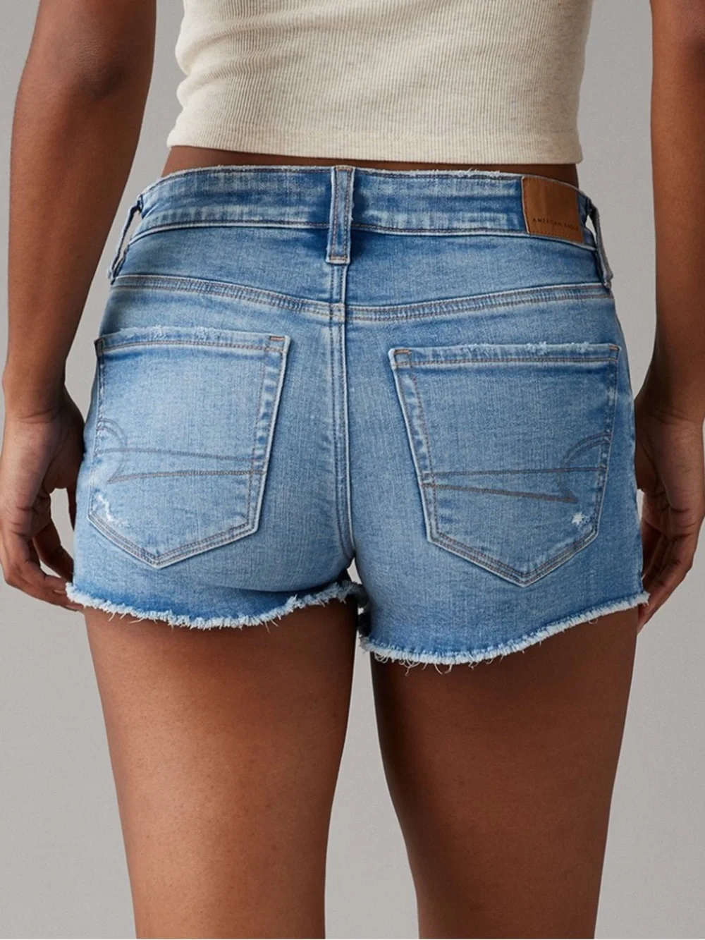 AE Next level high waisted ripped denim short short